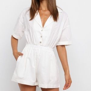 ROMPER white utility romper